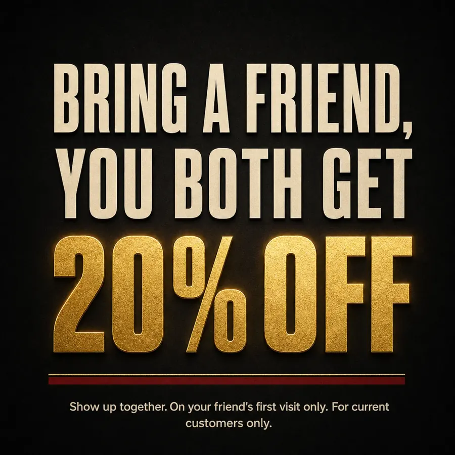 Referral discount at Couth Cannabis: bring a friend and you both get 20% off, valid on your friend's first visit, for current customers only.
